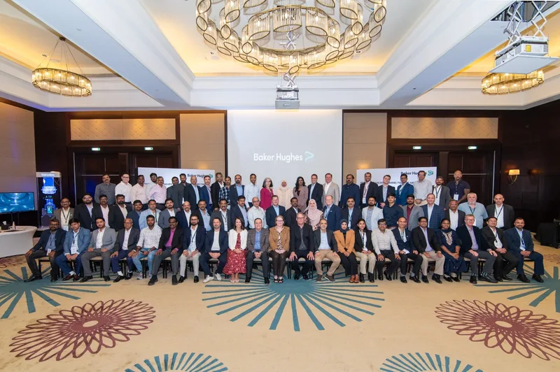 Group photo of attendees at the Baker Hughes 2025 MENATI Valves Channel Partner Meeting