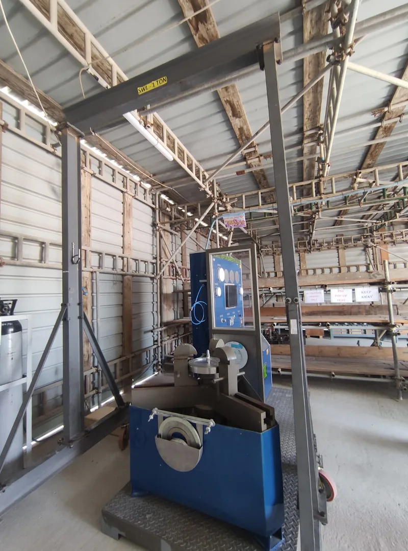 Mobile gantry with a 1 ton safe working load over the safety valve test unit at site