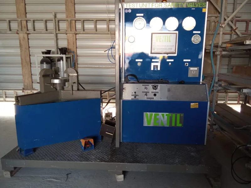 Ventil safety valve test unit set up inside the onsite mobile workshop