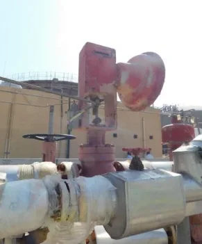 Ageing actuator on a valve before retrofit, BANAGAS