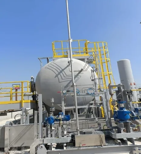 Process skid with vessel and instrument tubing at Tatweer Petroleum NCF